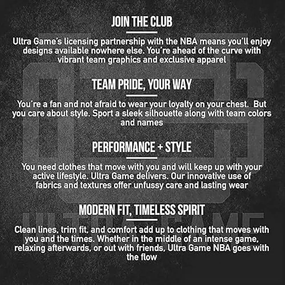 Ultra Game NBA Official Men's Super Soft Ace Hoodie Sweatshirt