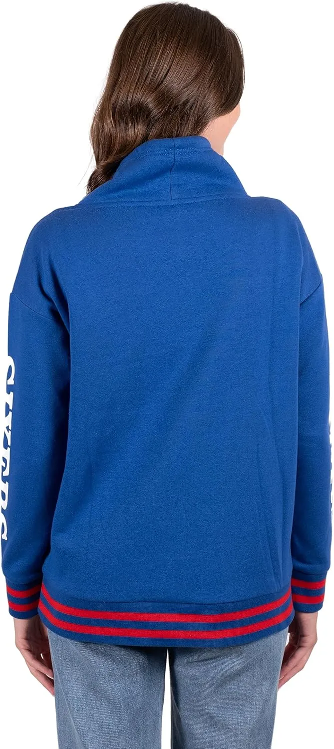 Ultra Game Women's NBA Official Super Soft Pullover Hoodie Funnel Sweatshirt