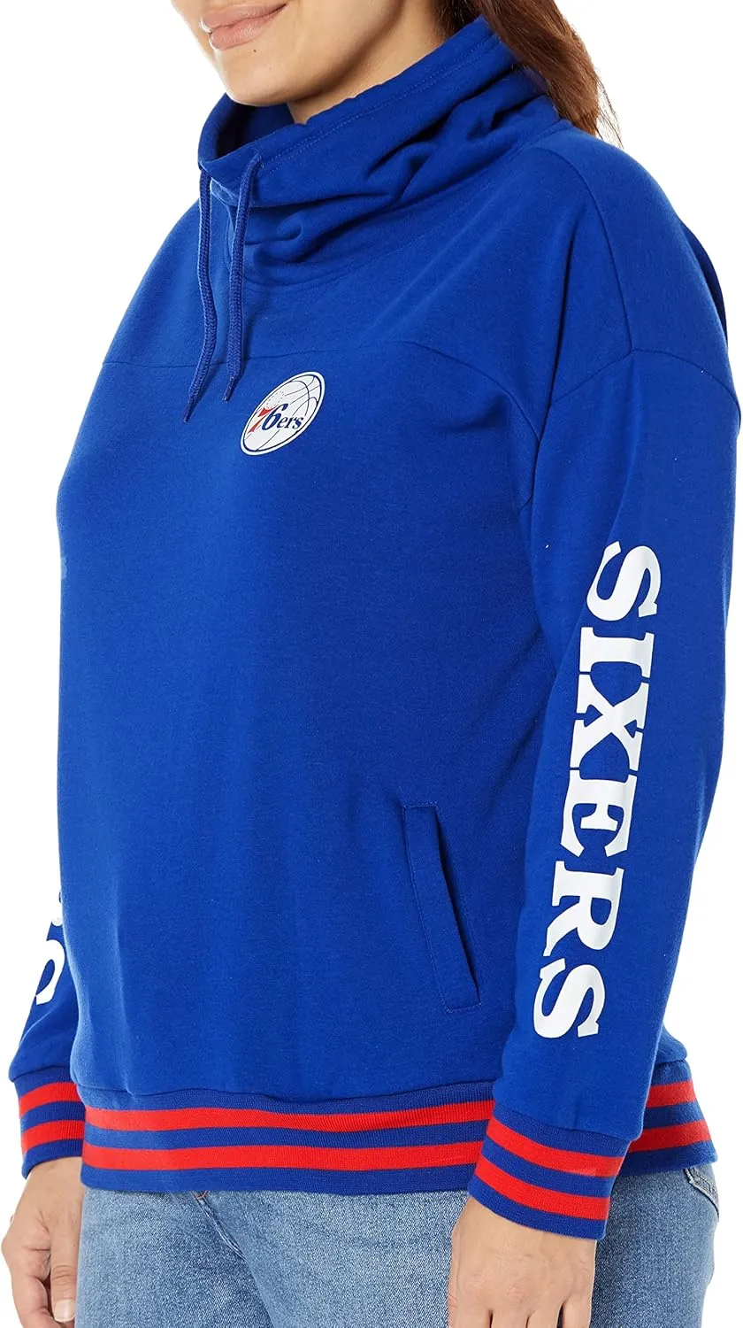 Ultra Game Women's NBA Official Super Soft Pullover Hoodie Funnel Sweatshirt