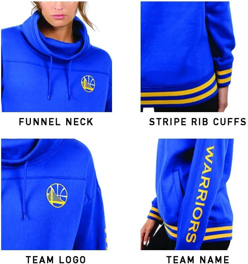 Ultra Game Women's NBA Official Super Soft Pullover Hoodie Funnel Sweatshirt