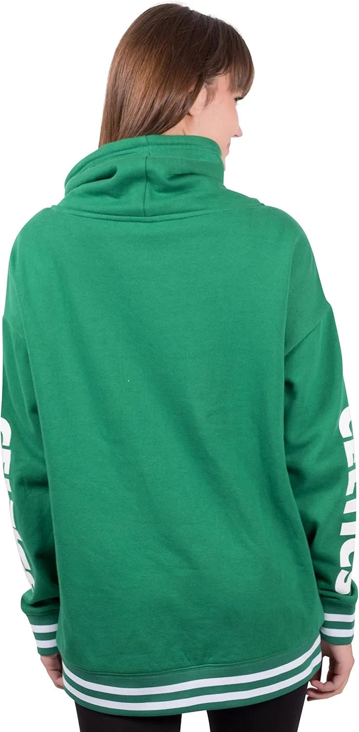 Ultra Game Women's NBA Official Super Soft Pullover Hoodie Funnel Sweatshirt
