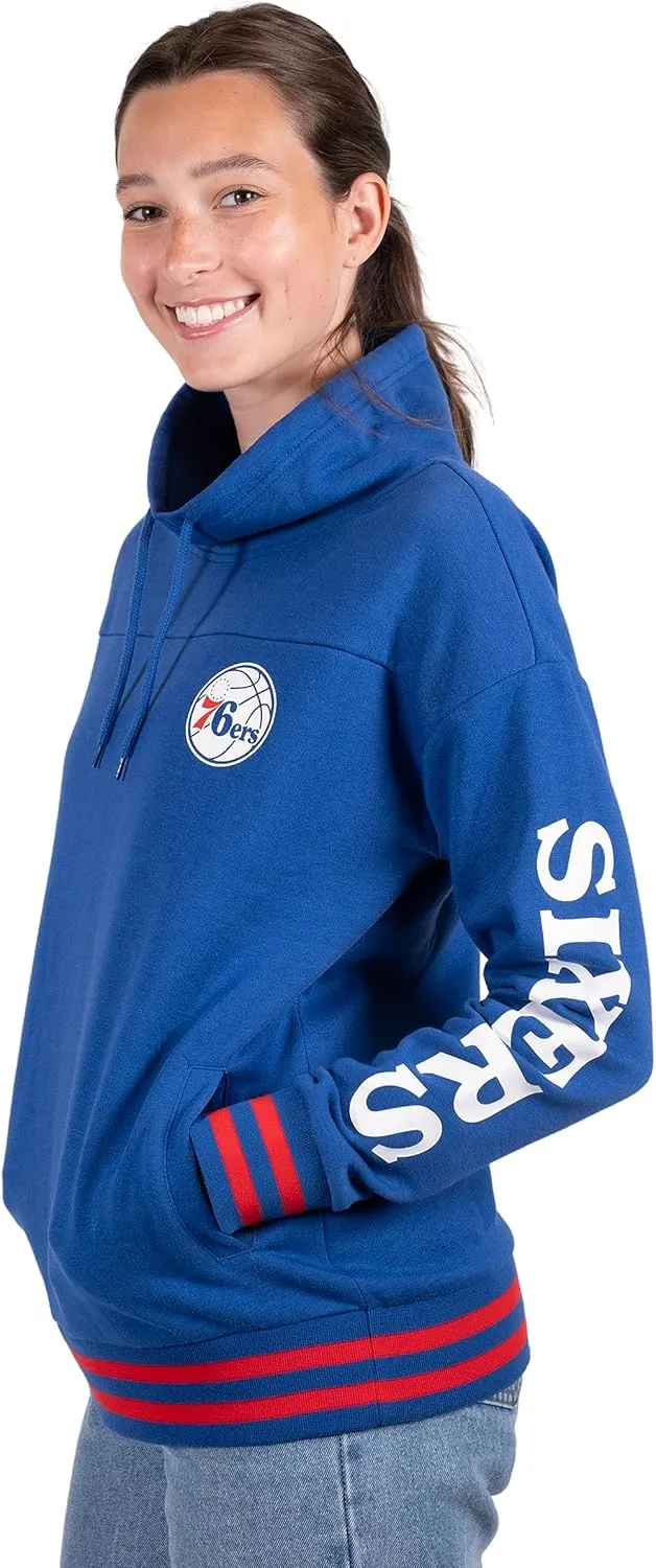 Ultra Game Women's NBA Official Super Soft Pullover Hoodie Funnel Sweatshirt