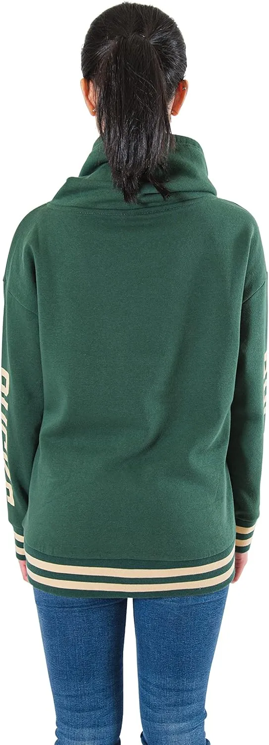 Ultra Game Women's NBA Official Super Soft Pullover Hoodie Funnel Sweatshirt