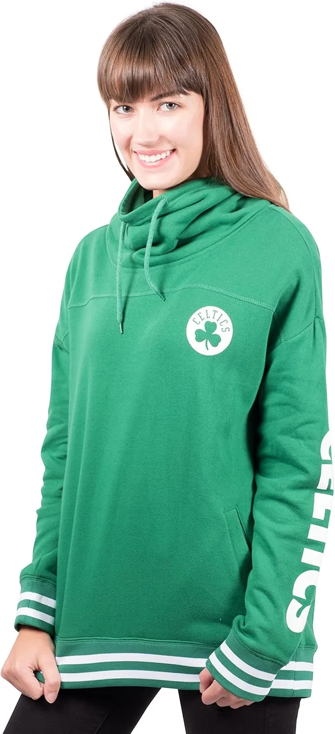 Ultra Game Women's NBA Official Super Soft Pullover Hoodie Funnel Sweatshirt