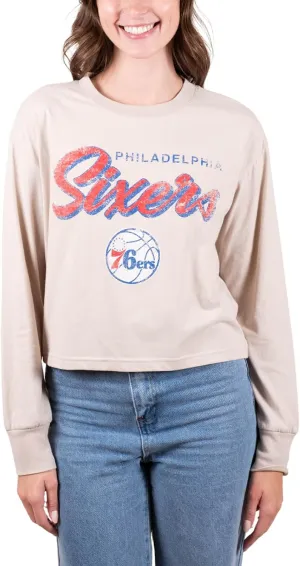 Ultra Game Women's NBA Super Soft Crop Top Pullover Sweatshirt