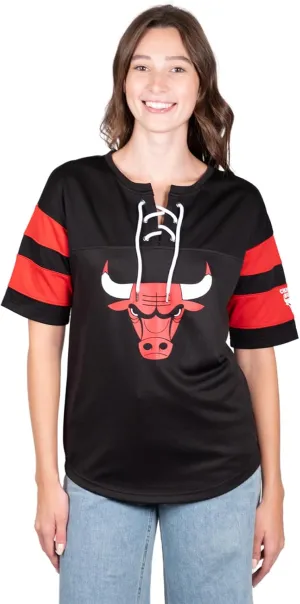 Ultra Game Women's Super Soft Mesh Lace-up Jersey Shirt