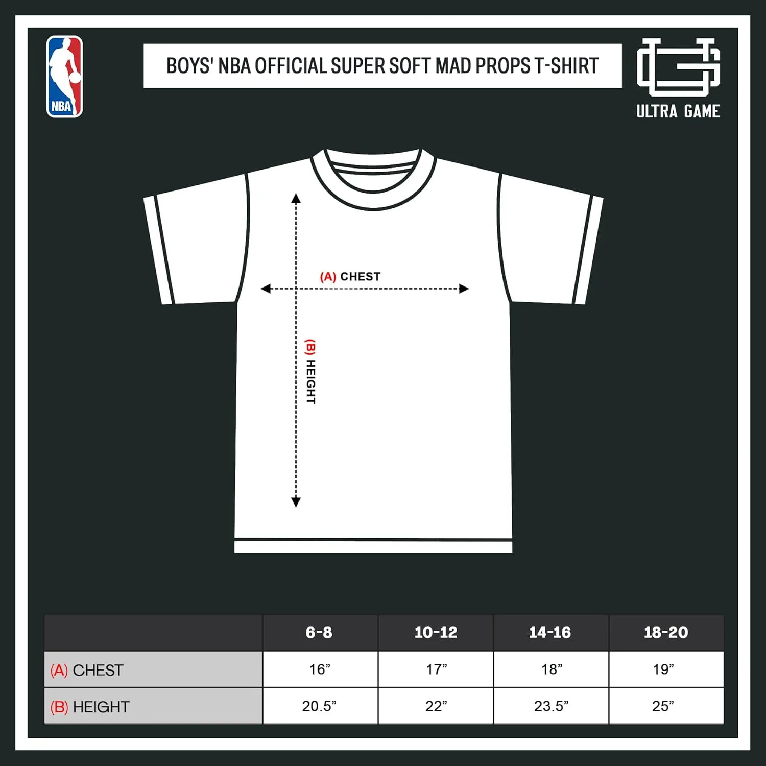 Ultra Game Youth NBA Official Super Soft Mad Props T-Shirt