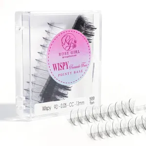 Ultra Wispy Lashes Volume Fan-Individual Lashes Fake Eyelashes Extension-Lashes Natural Look-Handmade Kit-5D/7D/9D–C CC D Curl Thickness 0.05~0.07mm-9~16mm Length(9D-0.05-C-13mm)