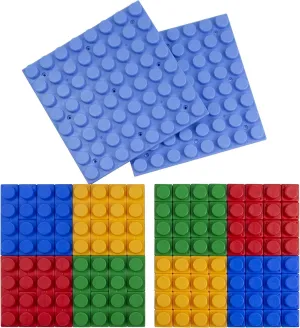 UNiPLAY Platform Soft Building Blocks — Educational Sensory Stacking Blocks, Learning Toy with Two 11 x 11 Inch Base Plates for Ages 3 Months and Up (88-Piece Set)