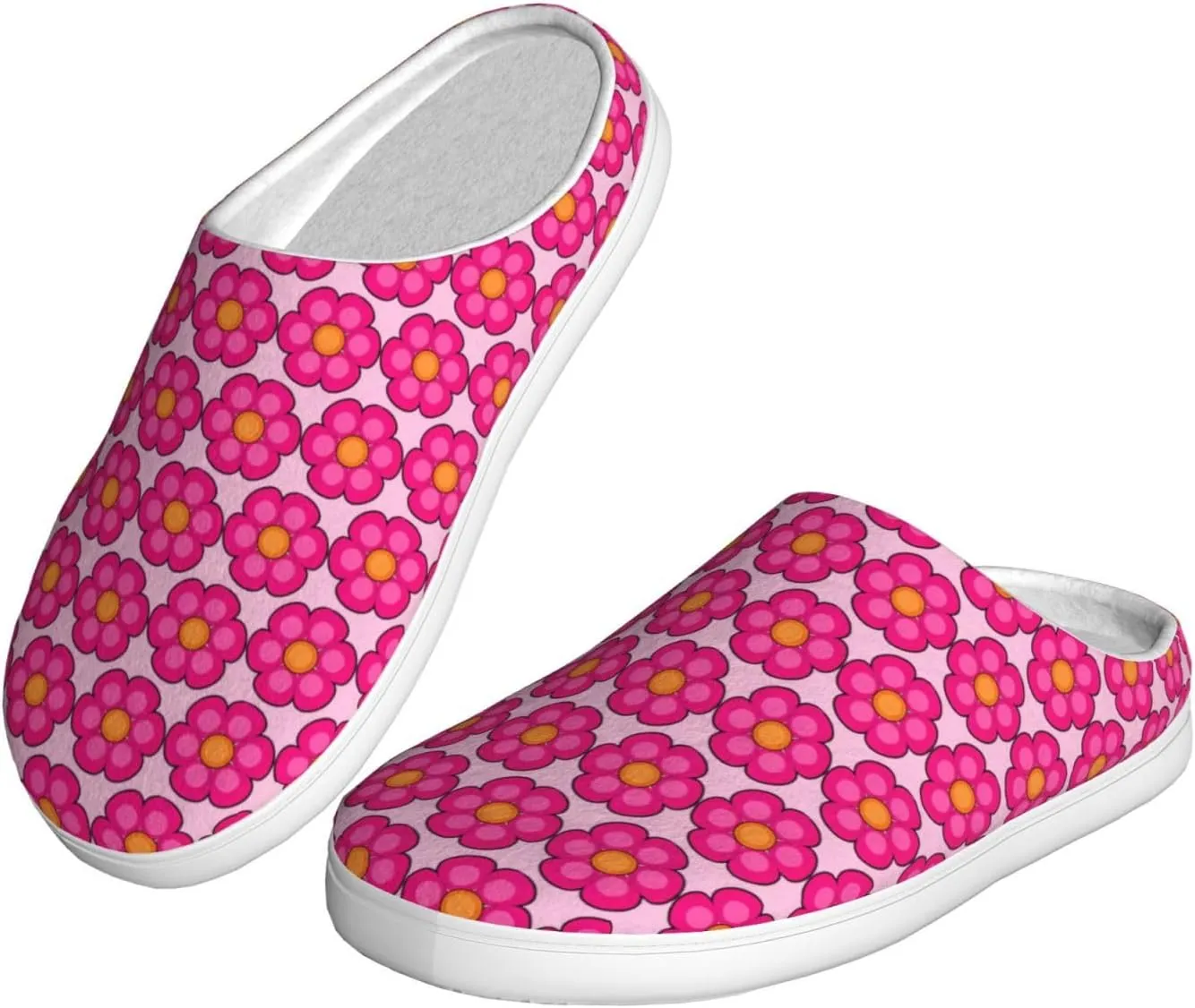 Unisex Warm Slippers Non-Slip Winter Fluffy Slippers Slip-On Plush Slippers Bedroom Slippers House Shoes For Men Women