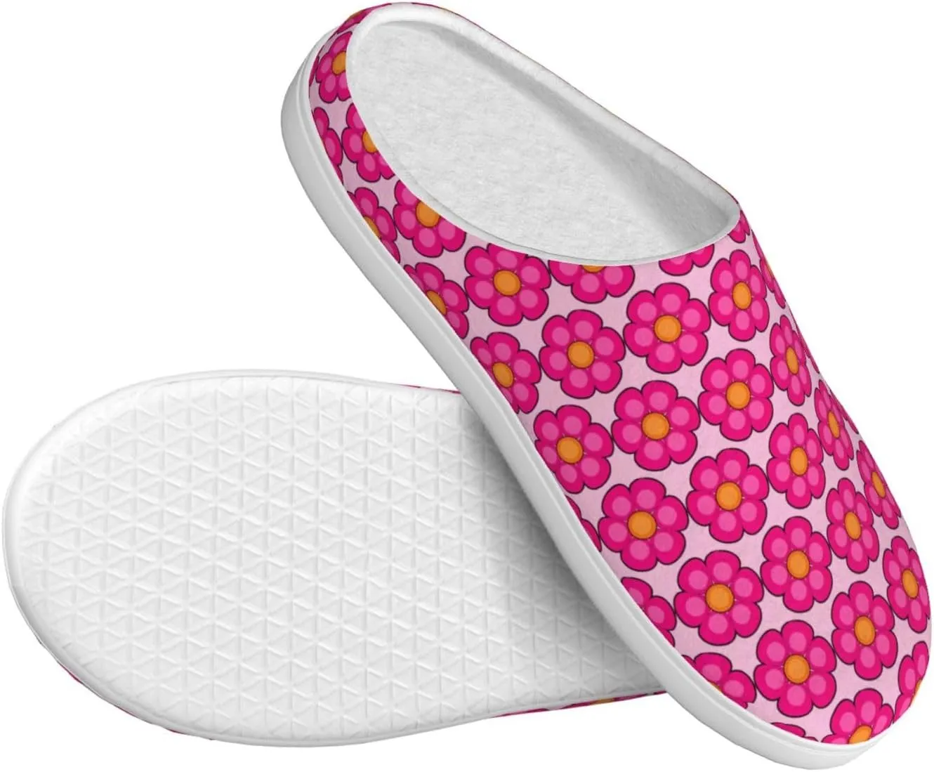 Unisex Warm Slippers Non-Slip Winter Fluffy Slippers Slip-On Plush Slippers Bedroom Slippers House Shoes For Men Women