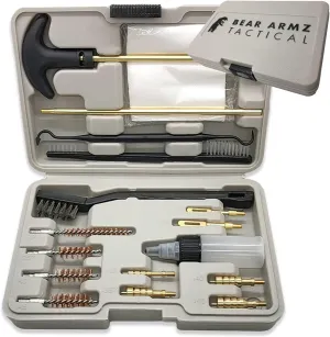 Universal Handgun Cleaning Kit | American Company | Gun Cleaning Kit for Calibers .22.357/9mm.38.40.45 | Compatible with Handguns, Revolvers, and Pistols | Hard Portable Case