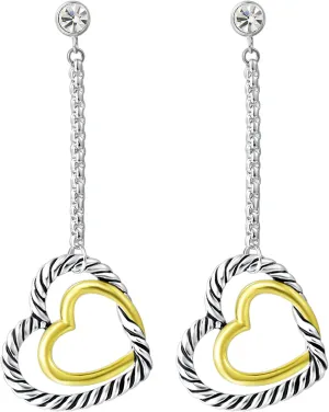 UNY Dangle Earring Designer Brand Inspired Jewelry Multi Hoops Twisted Cable Wire 2 Tone Christmas Gift