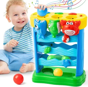 V-Opitos Musical Toy for 1, 2 Years Old Boys & Girls, Feeding Interactive Toys with Ball, Montessori Education Toys, Perfect Toddler Christmas Birthday Gifts