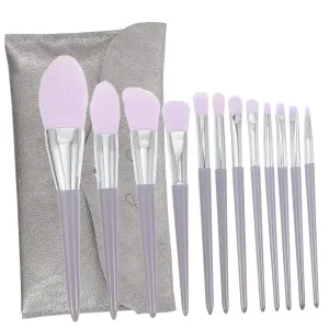 Vaguelly 12Pcs Makeup Brush with Storage Case for Women Includes Loose Powder Fluffy Blush and Eyeshadow Brushes for Blending and Buffing Any Cosmetics