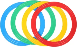Vaguelly 4pcs Acrobatic Hoop Props Circus Juggling Rings Juggling Acrobatics Hoops