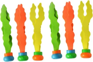 Vaguelly 6pcs Seaweed Diving Toy for Boy Girl Colorful Underwater Water Game for Pool Fun Summer Sports Boys and Girls Plastic Design for Diving Practice