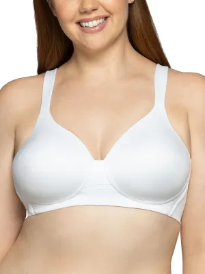 Vanity Fair Women’s Beyond Comfort Full Figure Wireless Bra, Seamless Back, Lightly Lined Cups up to DD