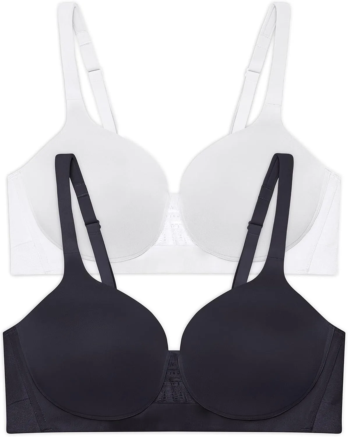 Vanity Fair Women’s Beyond Comfort Full Figure Wireless Bra, Seamless Back, Lightly Lined Cups up to DD