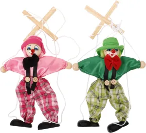 VANZACK 2Pcs String Pirate Marionette Puppets for Puppet Plaything Creative Wood Design for Storytelling and Performance