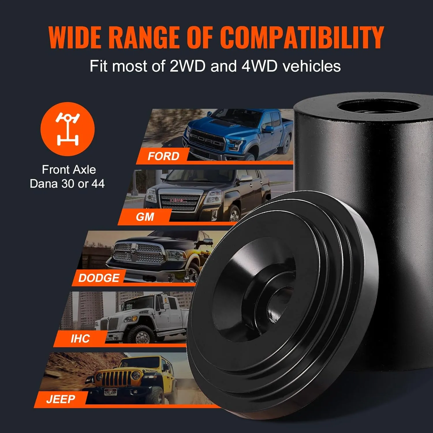VEVOR Ball Joint Press Kit, 25 pcsTool Kit, C-Press Ball Joint Remove and Install Tools, for Most 2WD and 4WD Cars, Heavy Duty Ball Joint Repair Kit for Automotive Repairing