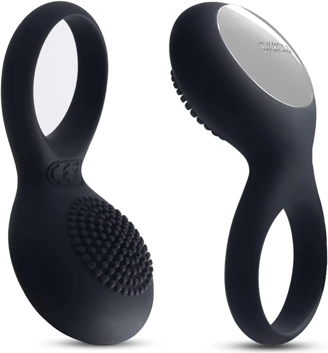 Vibrating Cock Ring Sex Toys - SVAKOM Penis Ring Clitoral Vibrators 2 in 1 Male Ring for Couples Pleasure - Men Sex Toy Stimulation with 5*5 Vibrations Strechy Adult Sensory Toy &, Games