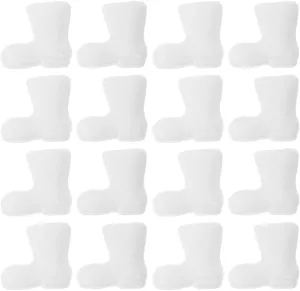 VICASKY 100 Piece Mini Santa Boots Set Adorable Craft Decor Dollhouse Accessories - Christmas Shoe Models Cute Mini Santa Boots Craft Accessories Dollhouse Festive Holiday Shoe Models