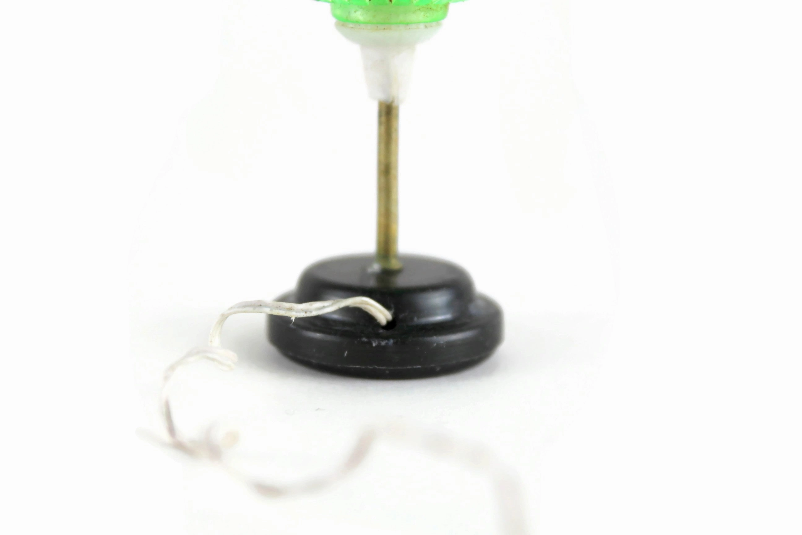 Vintage 1:12 Miniature Dollhouse Original Lundby Working Green 12V Plug-In Table Lamp