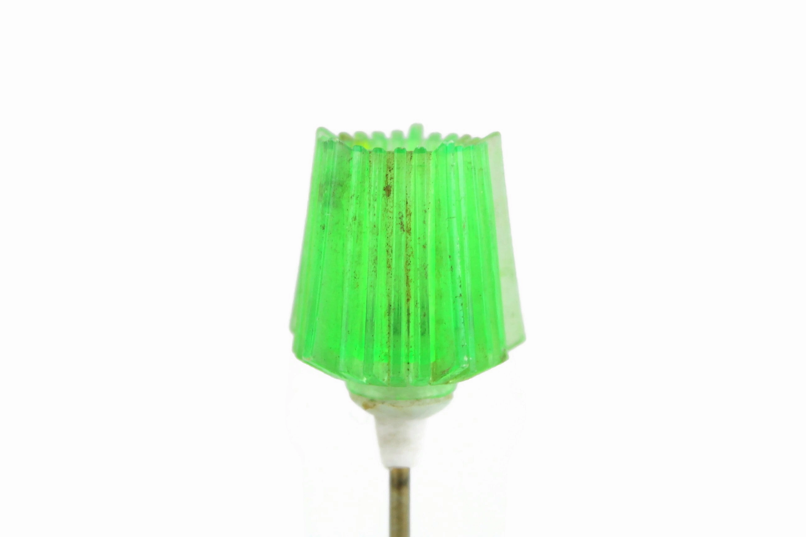 Vintage 1:12 Miniature Dollhouse Original Lundby Working Green 12V Plug-In Table Lamp