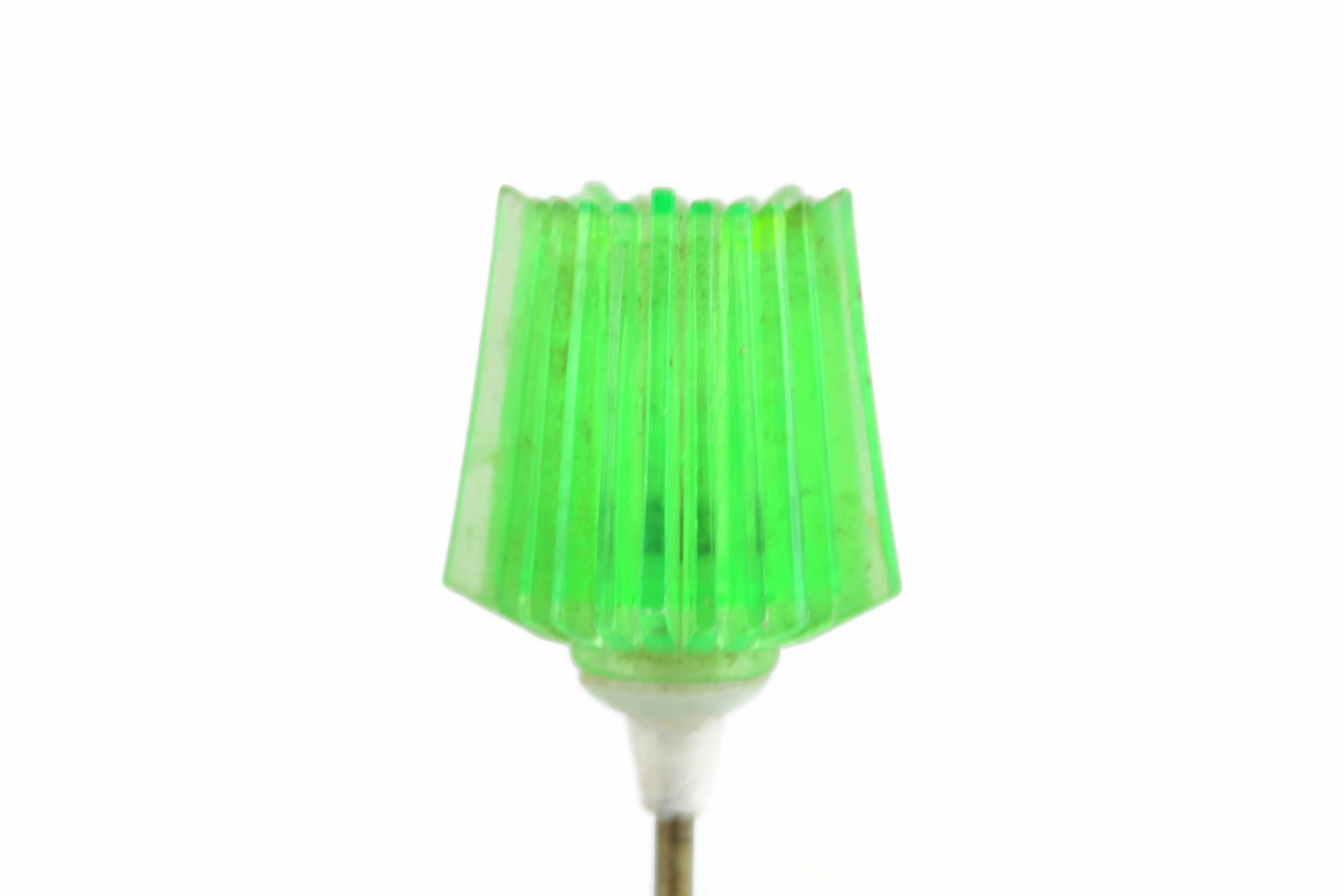 Vintage 1:12 Miniature Dollhouse Original Lundby Working Green 12V Plug-In Table Lamp