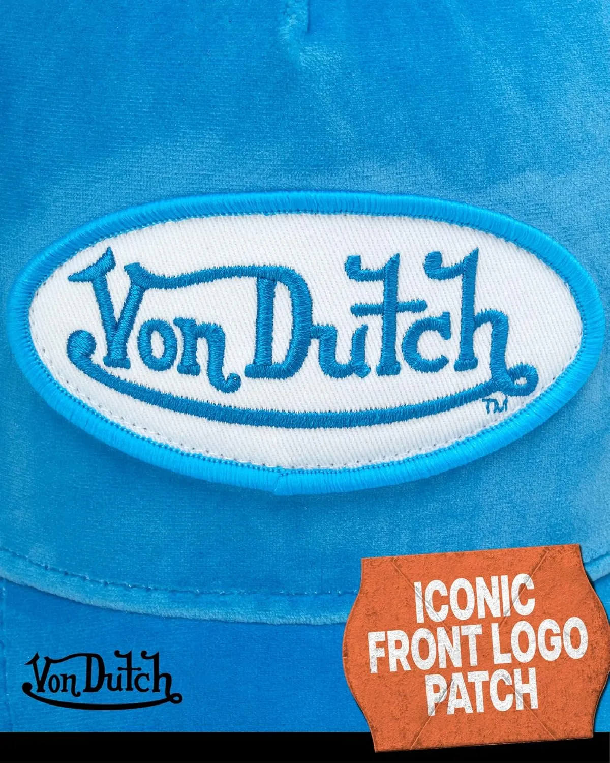 Von Dutch Unisex Trucker Hat - Plush Curved Bill Mesh Back Retro Classic Adjustable Snapback Baseball Cap for Men and Women