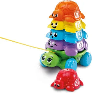 VTech - Colorful Stacking Rainbow Turtles, Stacking Drag Toy, Babies  12 Months, Fits Stack Strip and Bead, ESP Version