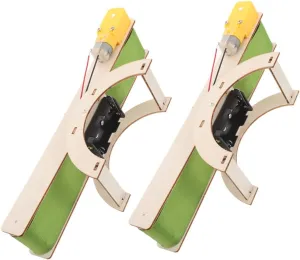 Wakauto 2pcs Assembled Model Toy Interactive Electric Assembly Kit for Preschool Learning Science Education Projects Portable Design for Home School