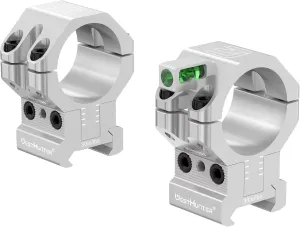 WestHunter Optics 120 MOA Adjustable Height Scope Rings | Silver
