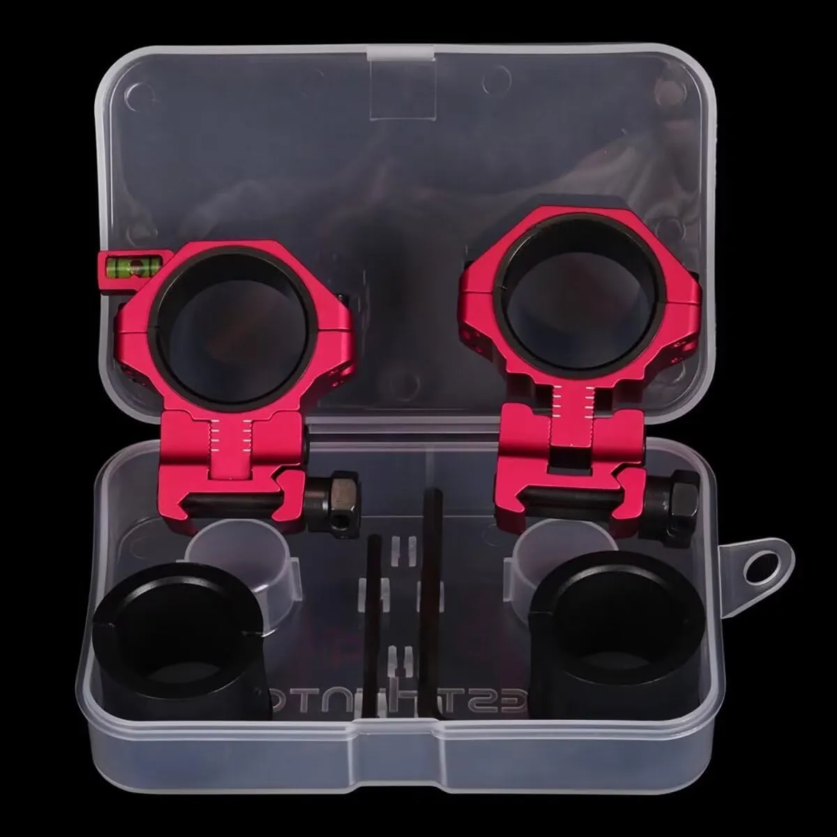WestHunter Optics Precision Picatinny Scope Rings, 34 mm Tube Adjustable Height Scope Mount with Bubble Level, 30 mm & 25.4 Adapter | 34mm - 40mm Center Height