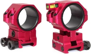 WestHunter Optics Precision Picatinny Scope Rings, 34 mm Tube Adjustable Height Scope Mount with Bubble Level, 30 mm & 25.4 Adapter | 34mm - 40mm Center Height