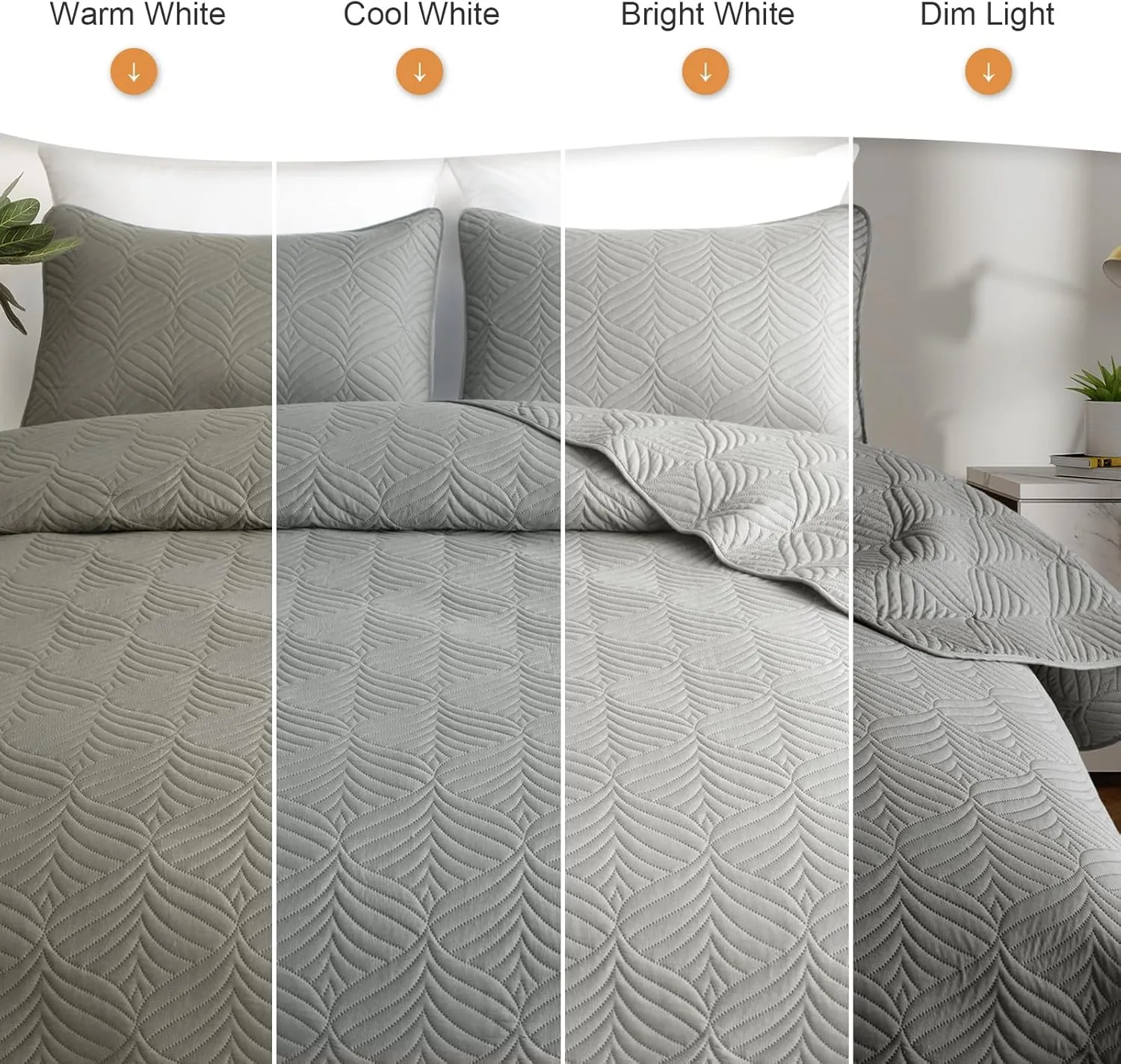 Whale Flotilla Elegant Extra Soft Quilt Set Twin Size, 2-Piece Lightweight Modern Geometric XL Twin Quilt Bedding Sets Bedspread Coverlet for All Seasons, Grey
