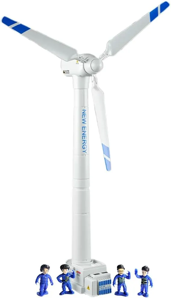 Wind Turbine Toy, 21.65 Inch Large Size Windmill Toy Clockwork Generator Model STEM Science Kit