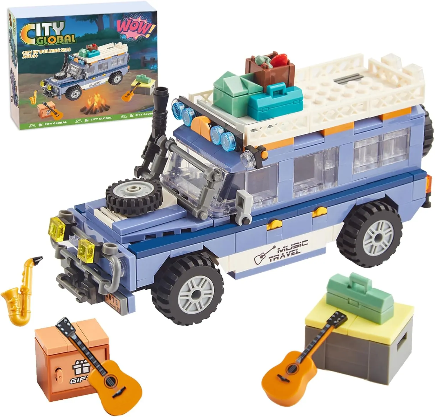 WINNER SPACE City Camper Van Building Set, City Car Building Kits, STEM Building Blocks Kids Toys, Great Gift Idea, Building Sets Toys for Boys Ages 6 7 8 9 10 11 12 13 14