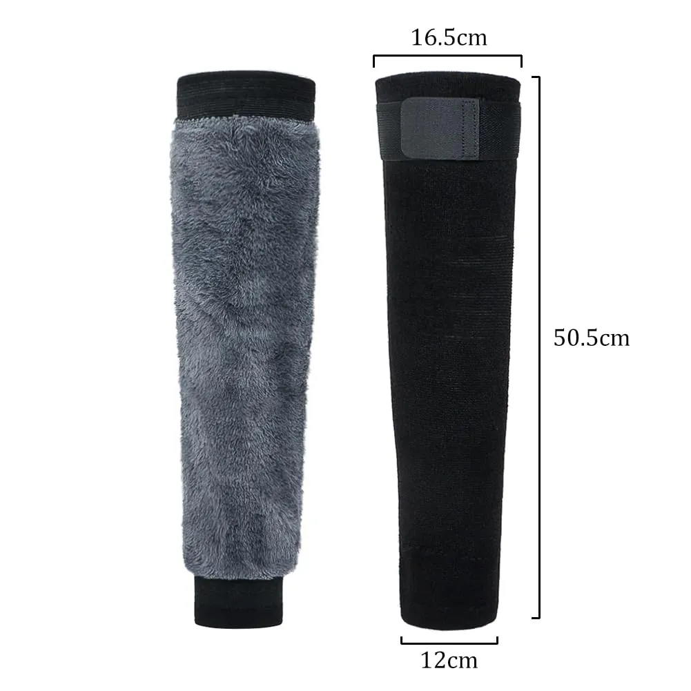 Winter Warm Knee Braces Thick Plush Leg Knee Pads Sleeves Men Women Adjustable Thermal Knee Warmer Support for Cycling Ski