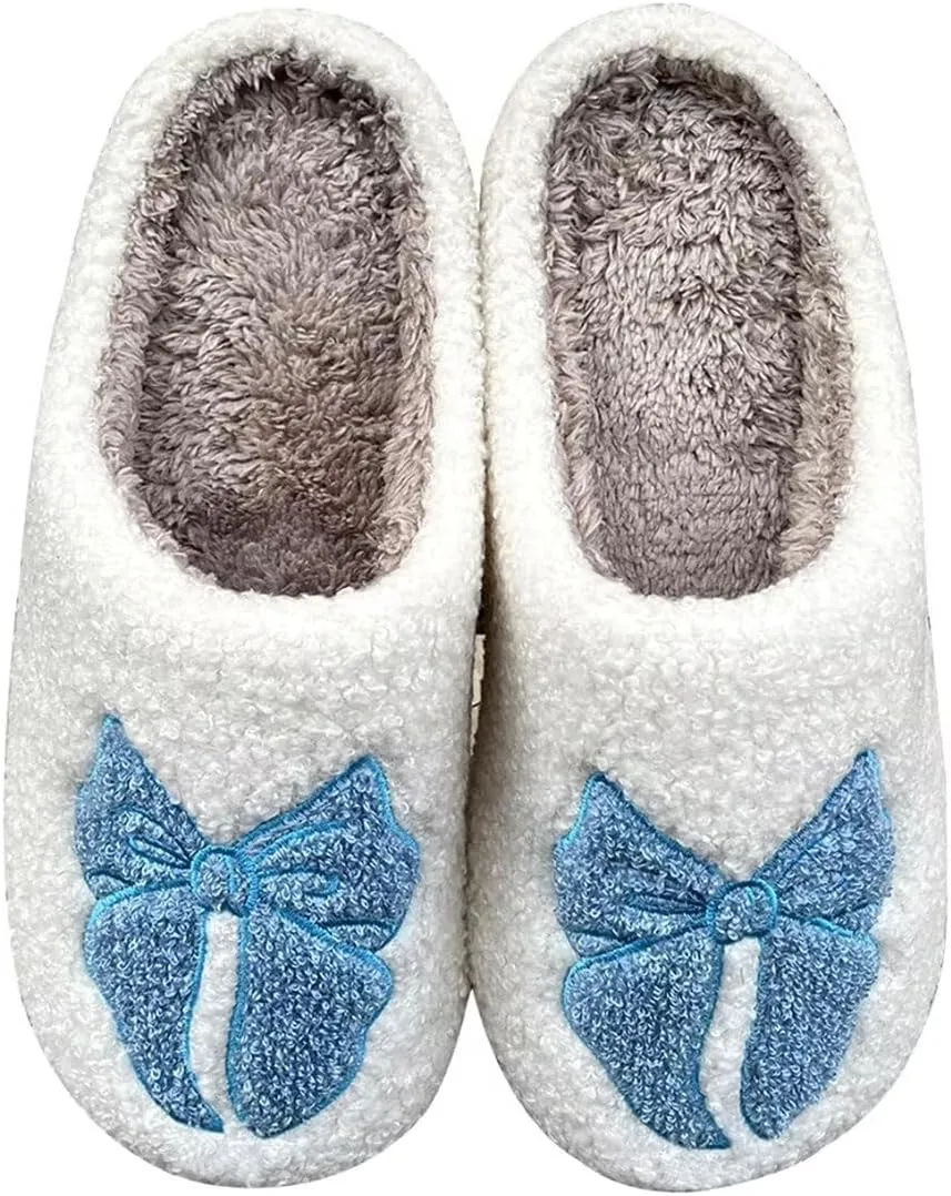 Women's Cute Retro Strawberry Cherry Slippers Valentine's Day Plush Soft Memory Foam House Home Shoes