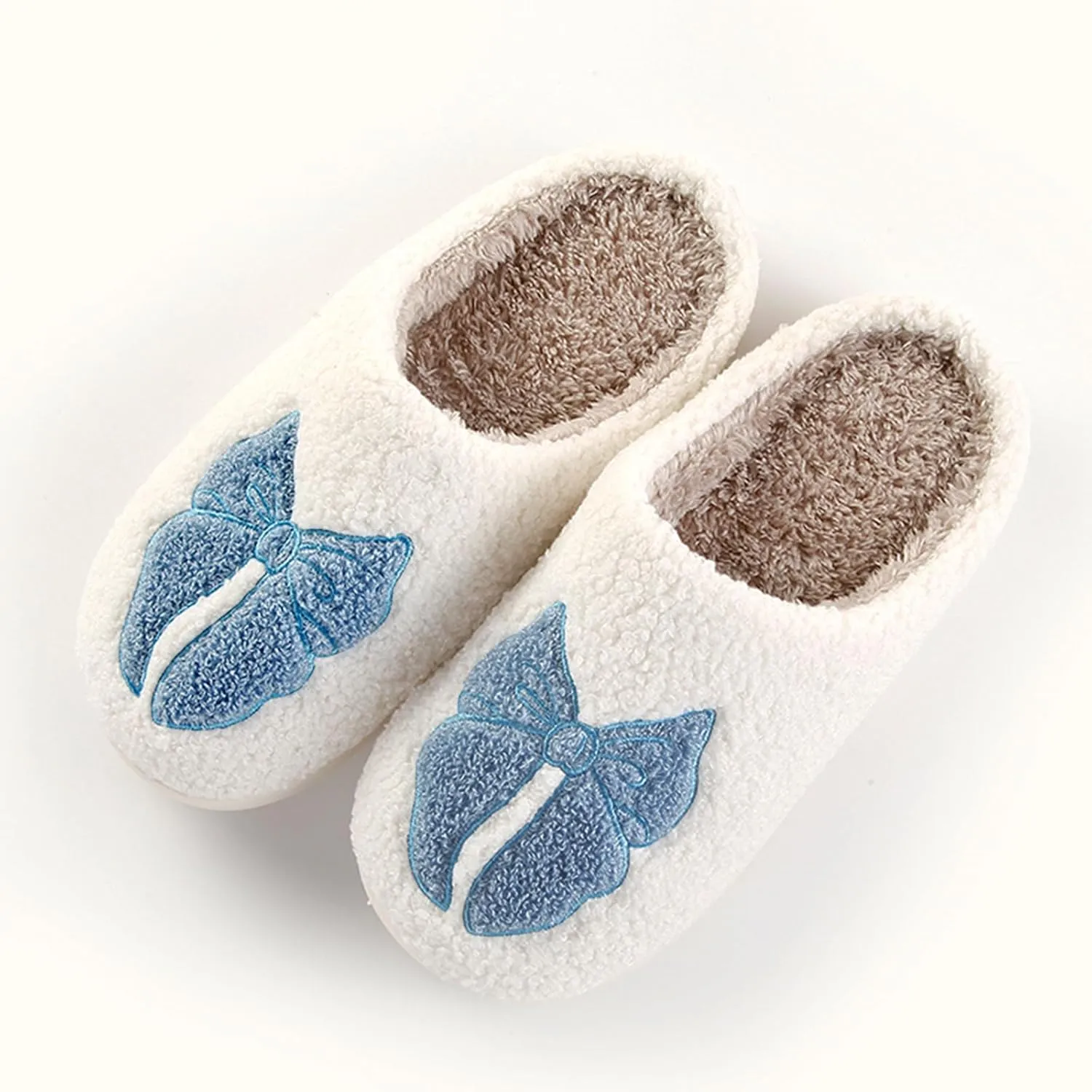 Women's Cute Retro Strawberry Cherry Slippers Valentine's Day Plush Soft Memory Foam House Home Shoes