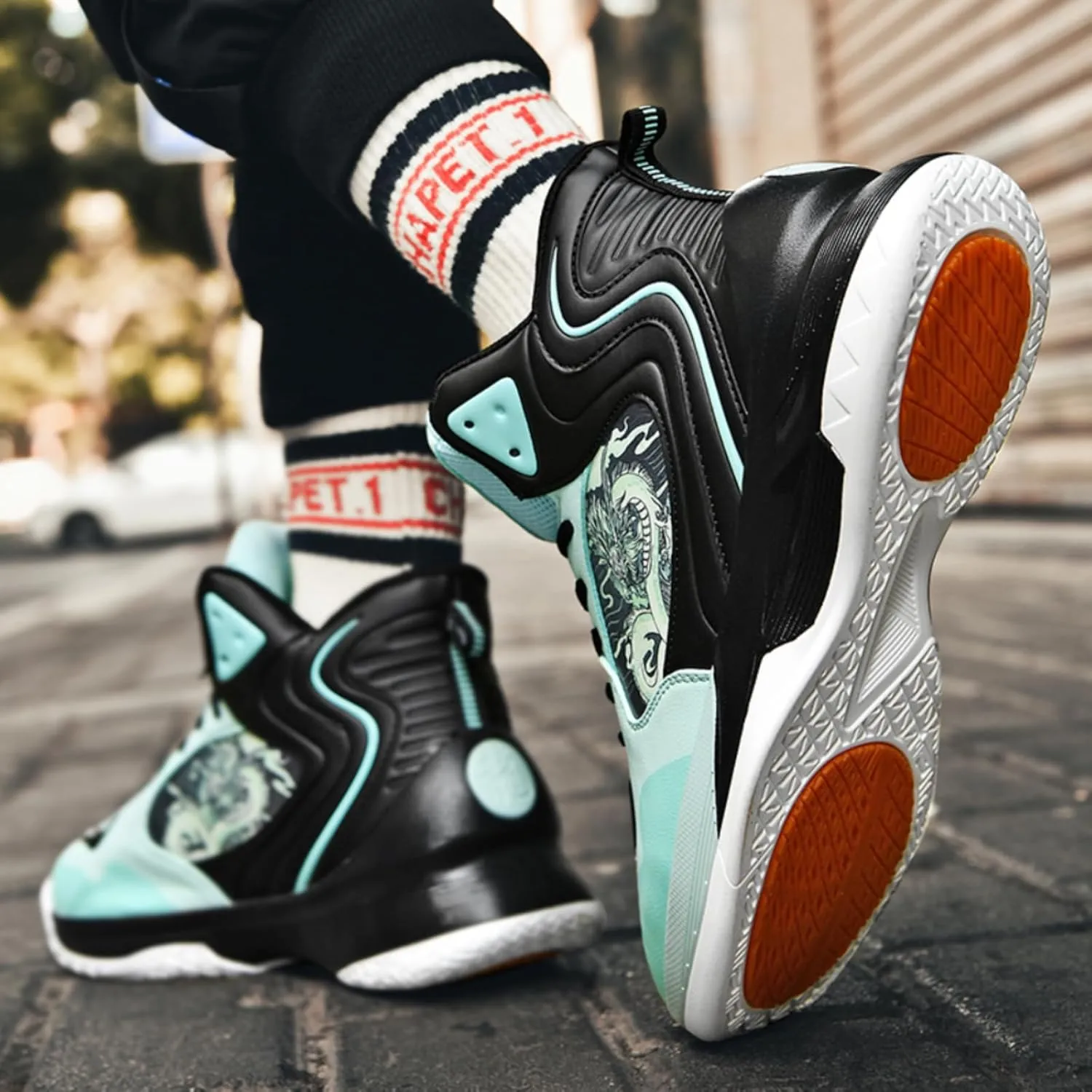 Womens High Top Chinese Stylish Basketball Shoes Comfortable Lace Up Athletic Sports Running Sneakers Non-Slip Soft Tennis Walking Shoes