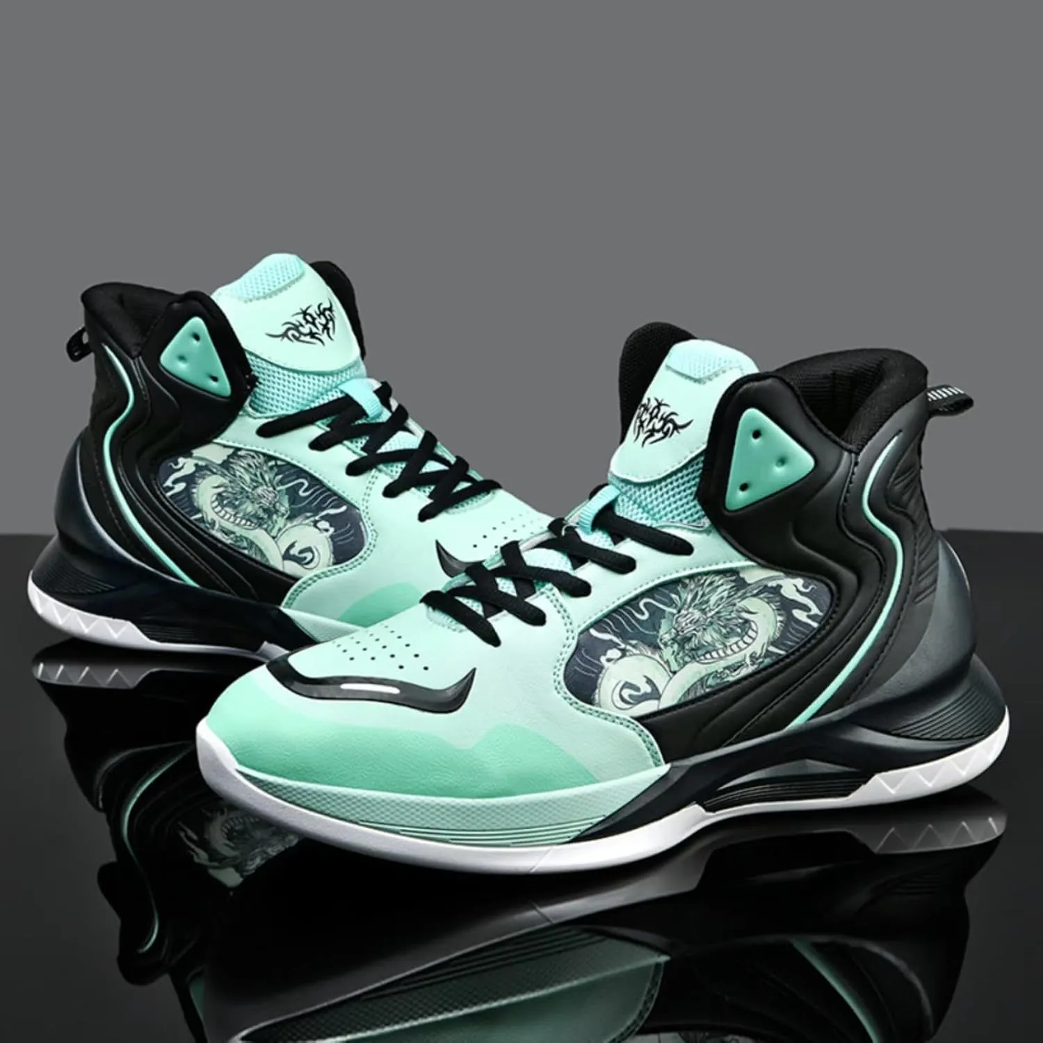 Womens High Top Chinese Stylish Basketball Shoes Comfortable Lace Up Athletic Sports Running Sneakers Non-Slip Soft Tennis Walking Shoes