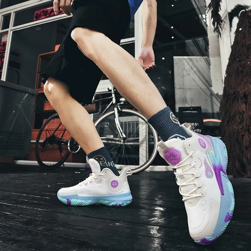 Womens Mens Basketball Shoes Lightweight Fashion Breathable Comfortable Non Slip Sport Indoor Outdoor Volleyball Sneakers for Unisex