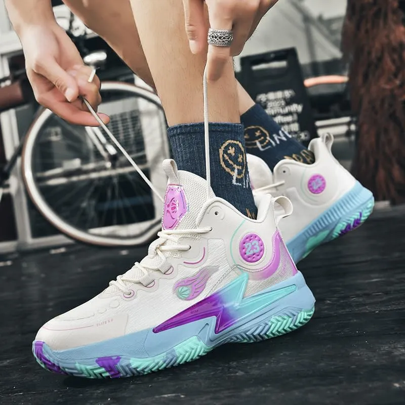 Womens Mens Basketball Shoes Lightweight Fashion Breathable Comfortable Non Slip Sport Indoor Outdoor Volleyball Sneakers for Unisex