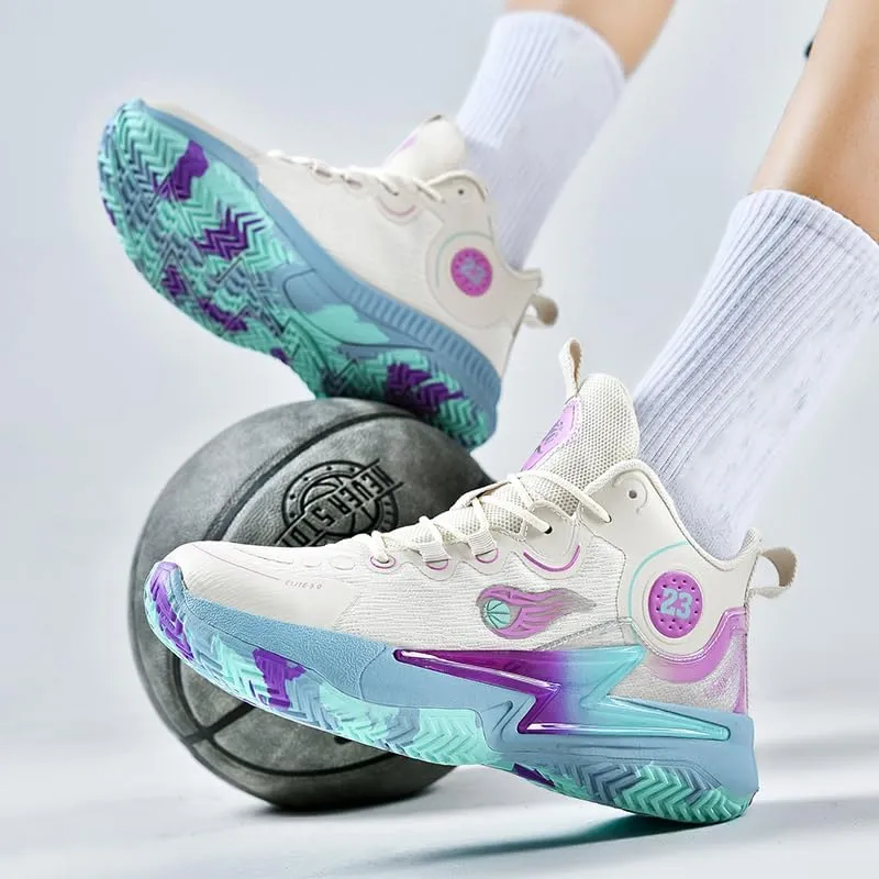 Womens Mens Basketball Shoes Lightweight Fashion Breathable Comfortable Non Slip Sport Indoor Outdoor Volleyball Sneakers for Unisex