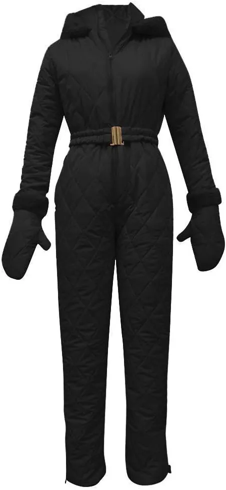 Womens One Piece Snowsuit Winter Onesie Warming Ski Suit Waterproof Insulated Snowsuit Ski Jumpsuit Outfits Skiwear