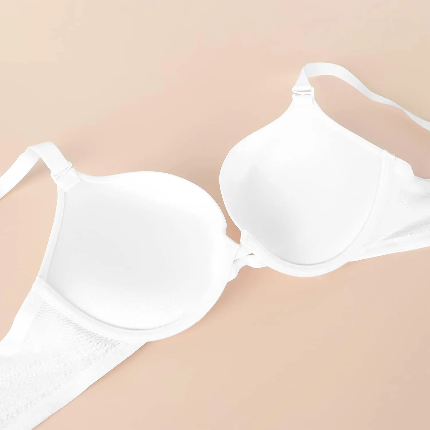 Women's Push Up Bra Add 2 Cup Sizes Super Deep V Plunge Padded Bra Comfort Support Underwire Back Smoothing Bras