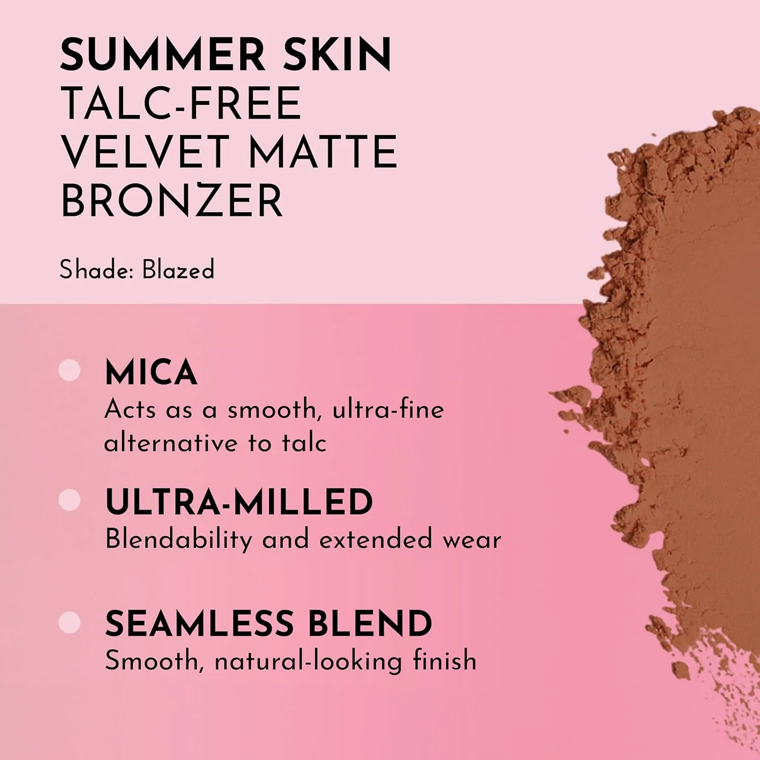 Women's Talc Free Velvet Matte Bronzer, Blazed, 0.3 oz/ 11 g